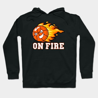 Basketball ball on fire Hoodie